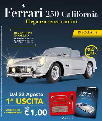 Costruisci la Ferrari 250 California in scala 1:8